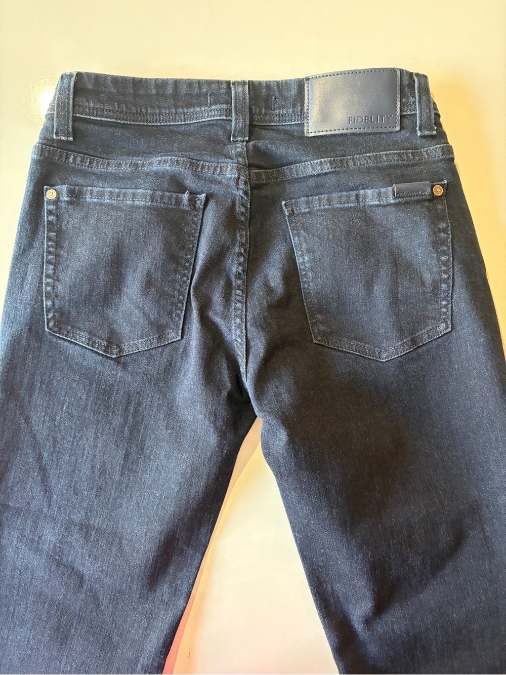 Fidelity dark wash jimmy denim jeans women’s 30 waist 32 inseam mid rise - Picture 7 of 7